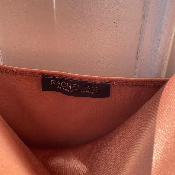 🎉🎁Holiday Party Steal🎁🎉 ROSE GOLD shimmer faux-wrap dress - Picture 4 of 6